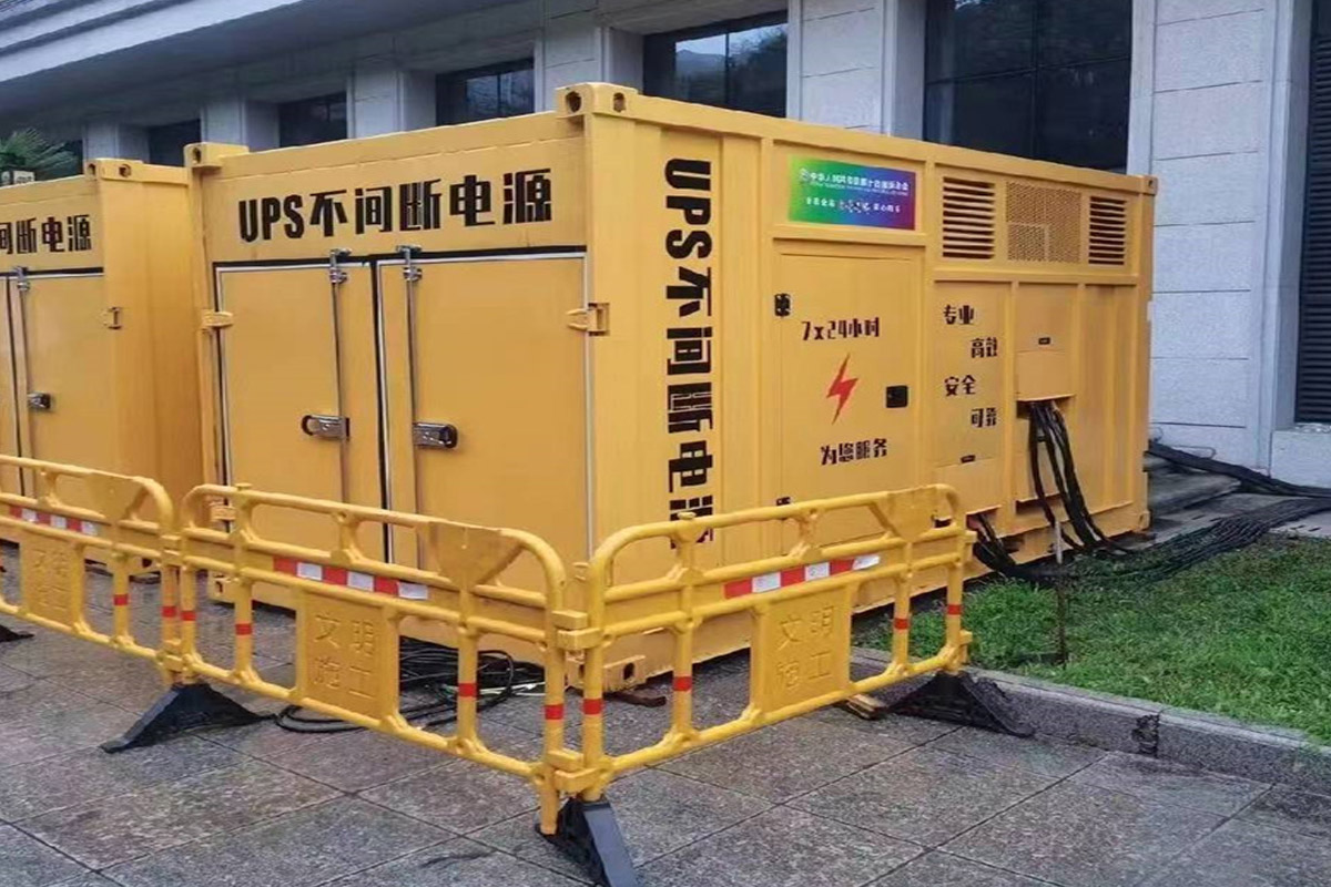 安塞发电机租赁施工现场