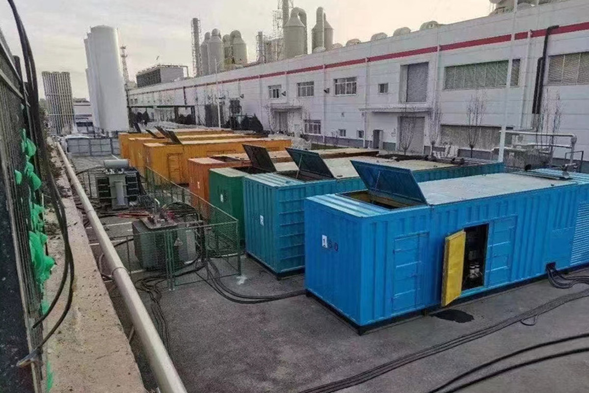 安塞发电机租赁施工现场